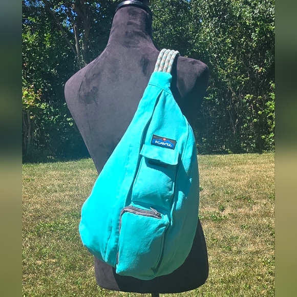 KAVU Teal Rope Sling Bag - Picture 1 of 7